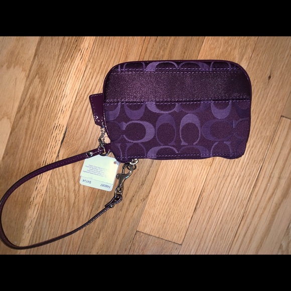 Purple Coach Wristlet
